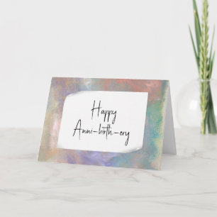 Carte d'anniversaire en papier ciré