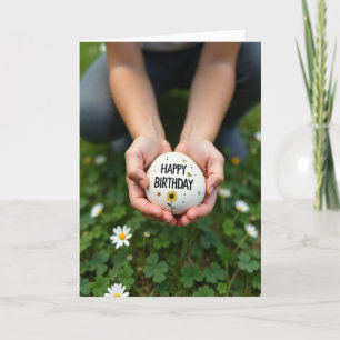 Carte d'anniversaire en pierre portable