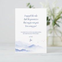 carte d'anniversaire enfant neutre Blue mountains 