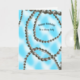 Carte d'anniversaire enveloppée de perles