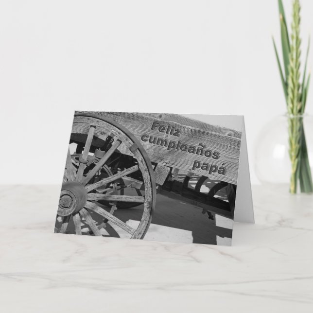 Carte d'anniversaire espagnole pour le papa (Devant)