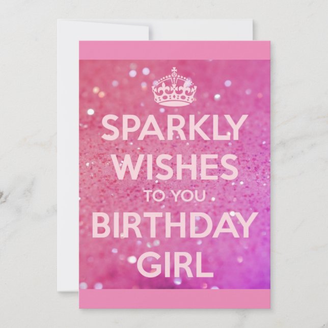 Carte d'anniversaire étincelante (Devant)