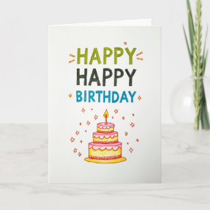 Carte d'anniversaire étoiles faite main