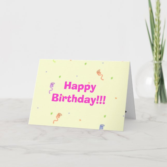 Carte d'anniversaire Extraordinaire (Devant)