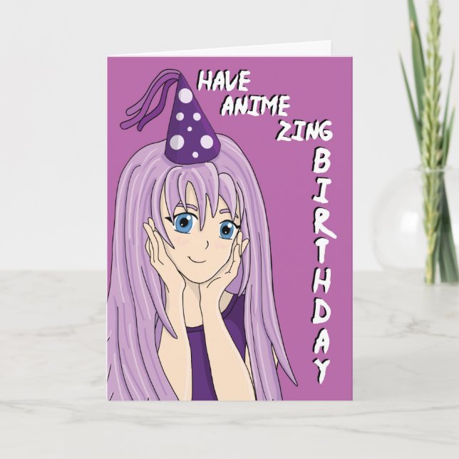Carte d'anniversaire Extraordinaire Anime Zing (Devant)