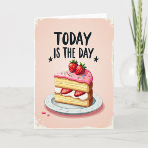 Carte d'anniversaire fantaisiste à couches