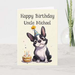 Carte d'anniversaire fantaisiste pour Bouledogue F