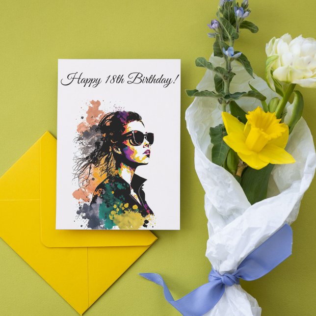 Carte d'anniversaire Fashionista - Personnalisable (Créateur téléchargé)