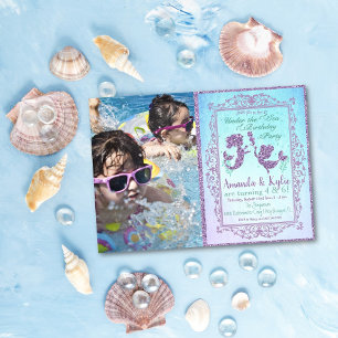 Carte d'anniversaire fée de la mer DUAL Fête sous