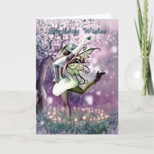 Carte D Anniversaire Feerique Fee De Danse Dans Zazzle Ch