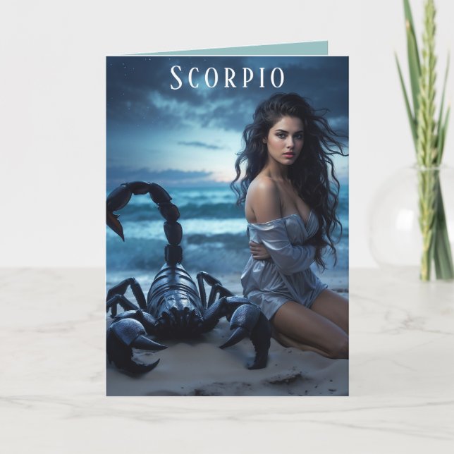 Carte d'anniversaire féminine Scorpio (Devant)