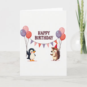 Carte d'anniversaire Festive Friends