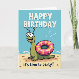 Carte d'anniversaire Fête de plage