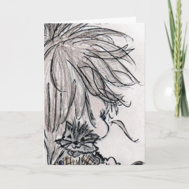 Carte d'anniversaire fille (Devant)