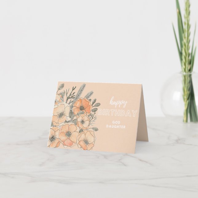 Carte d'anniversaire fille Dieu (Devant)