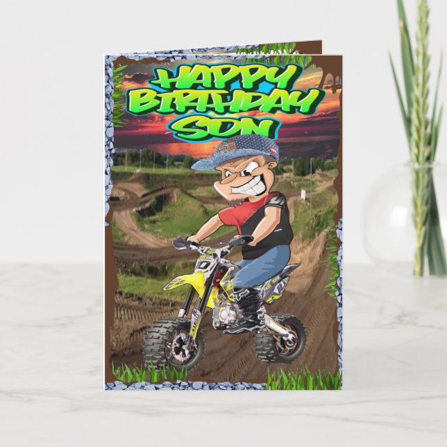 Carte d'anniversaire fils (Devant)