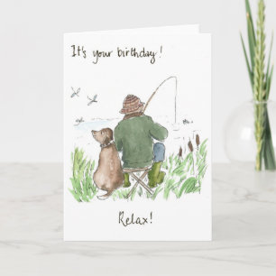 Carte d'anniversaire 'Fishing'