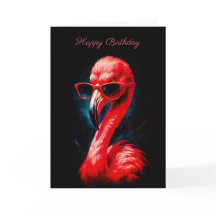 Carte d'anniversaire flamant rose fabuleux avec lu