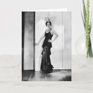 Carte d'anniversaire Flapper Glamor Girl des année