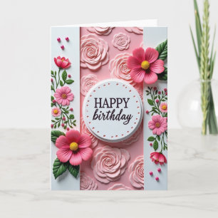 Carte d'anniversaire Fleur de Cerisier