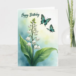 Carte d'anniversaire Fleur de Cloche Douce