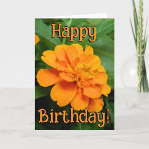 Carte d'anniversaire Fleur d'orange