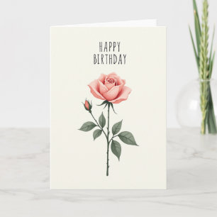 Carte d'anniversaire Fleur en bouton
