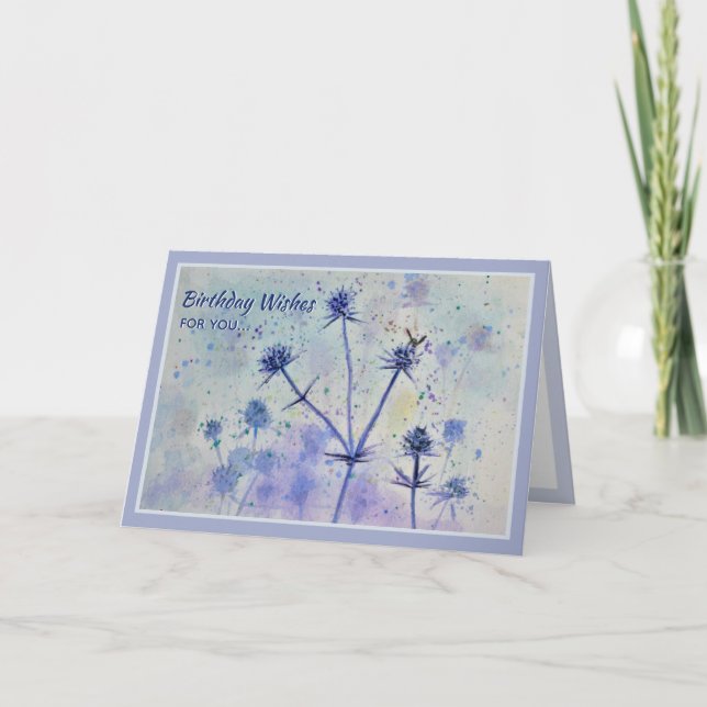 Carte d'anniversaire Fleur sauvage d'été (Devant)