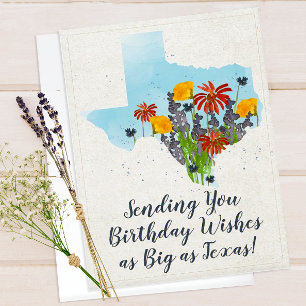 Carte d'anniversaire Fleur sauvage du Texas