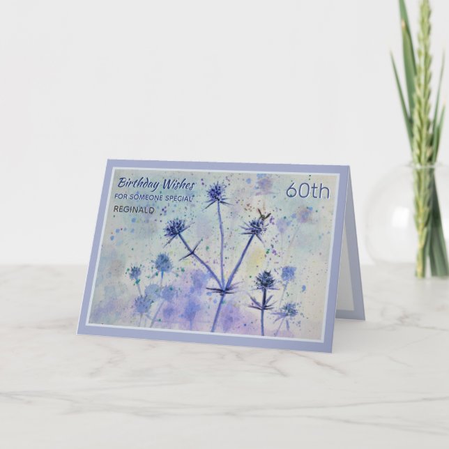 Carte d'anniversaire Fleur sauvage personnalisée 6 (Devant)