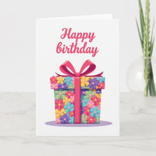 Carte d'anniversaire Fleur Vibrante
