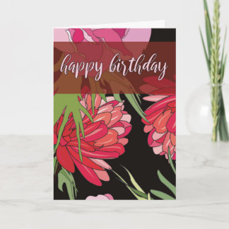 Carte d'anniversaire Fleurs de dessin animé