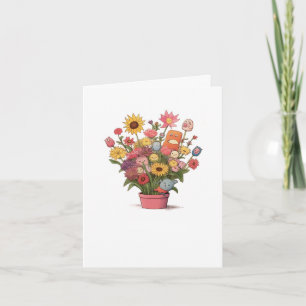 Carte d'anniversaire, fleurs. Joyeux Anniversaire