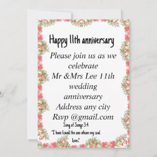Carte d'anniversaire floral avec verse biblique   