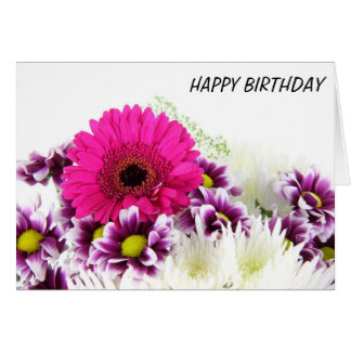 Carte d'anniversaire florale
