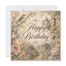 carte d'anniversaire florale 