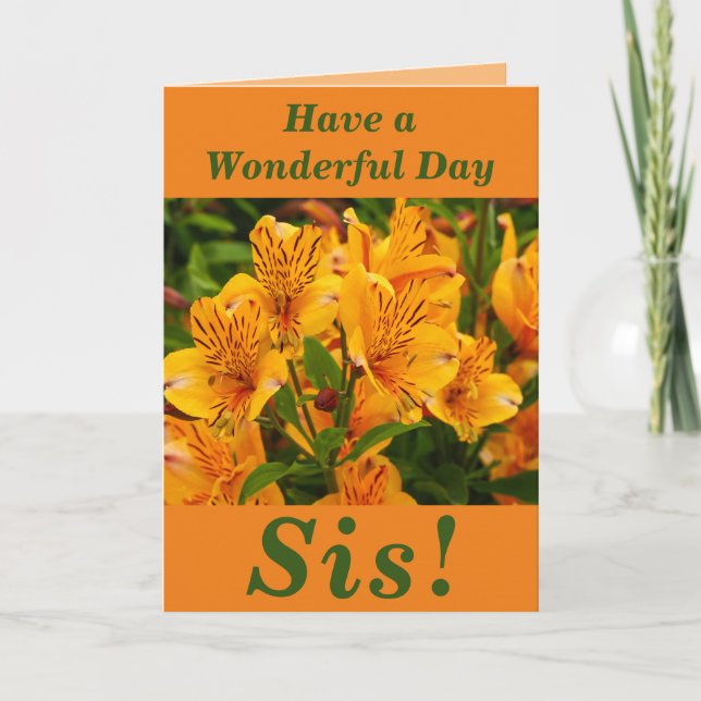 Carte d'anniversaire florale brillante et audacieu (Devant)