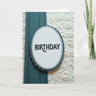 Carte d'anniversaire florale en relief