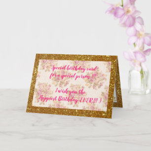 Carte d'anniversaire florale la plus élégante
