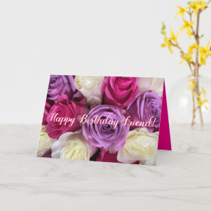 Carte d'anniversaire florale moderne
