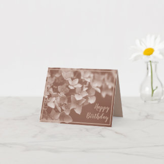 Carte d'anniversaire florale Mousse au Moka