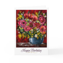 Carte d'anniversaire florale pour elle | Art de ro