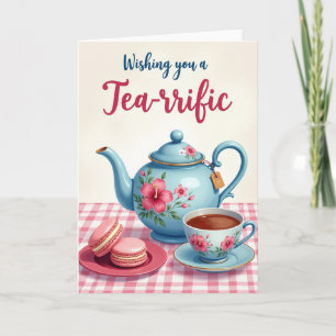Carte d'anniversaire Florale Thé à la Menthe