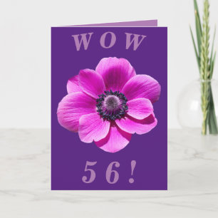 Carte d'anniversaire florale vive et audacieuse 56
