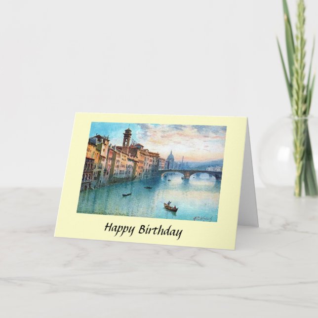 Carte d'anniversaire - Florence, Italie (Devant)