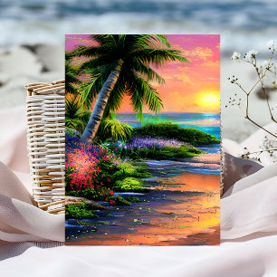 Carte d'anniversaire Flower Tropical