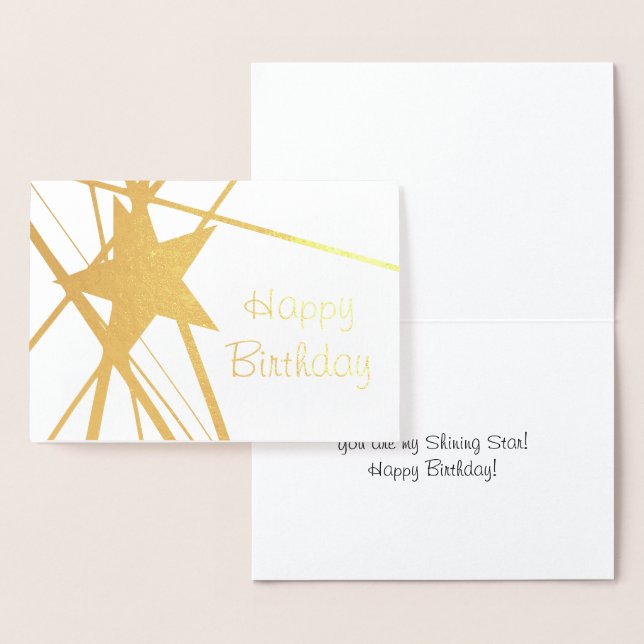 Carte d'anniversaire Foil Shining Star (Affichage)