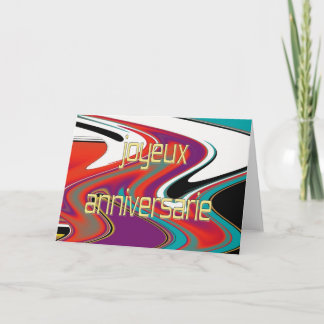 Carte d'anniversaire française heureuse