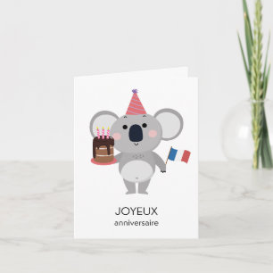 Carte d'anniversaire française - Joyeux anniversai