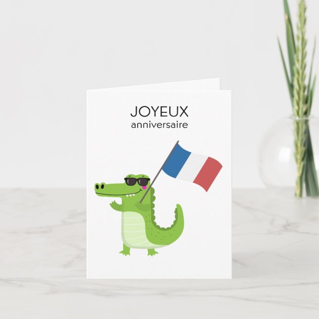 Carte d'anniversaire française - Joyeux anniversai (Devant)